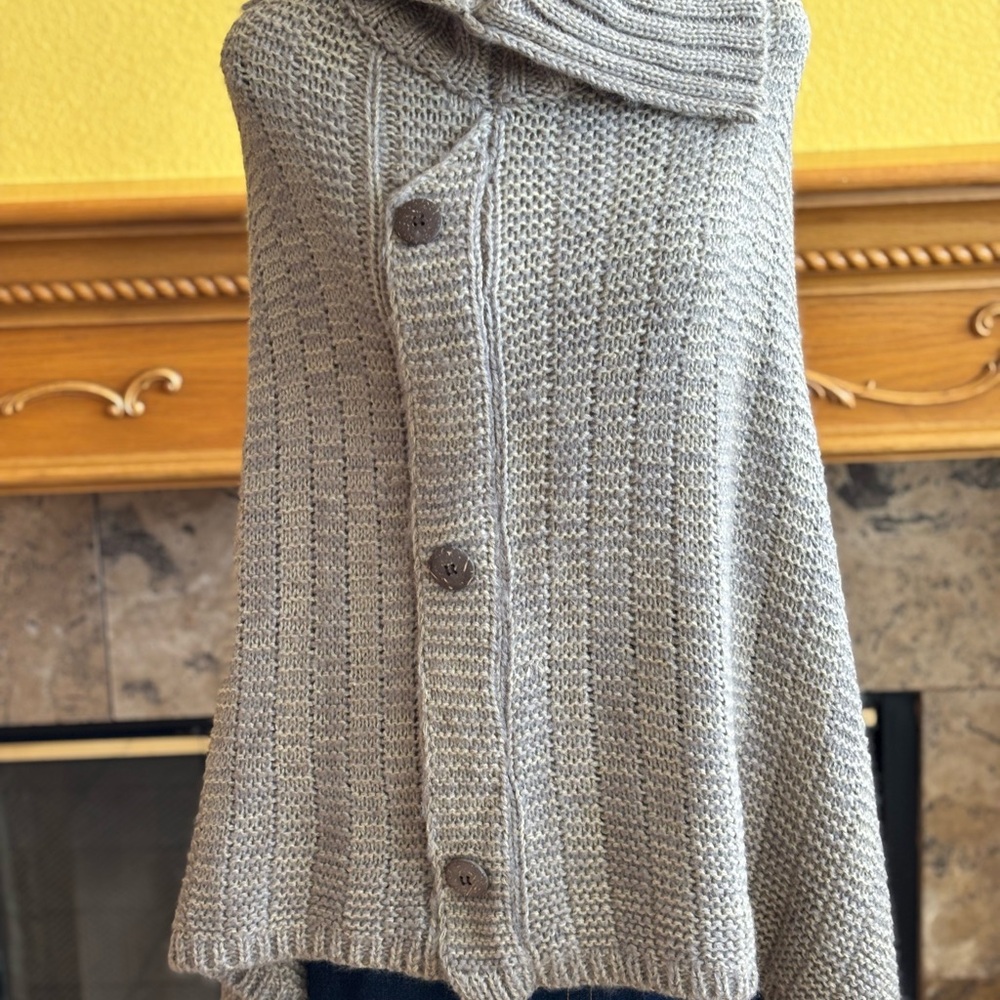 Gray Button-Up Women's Sweater